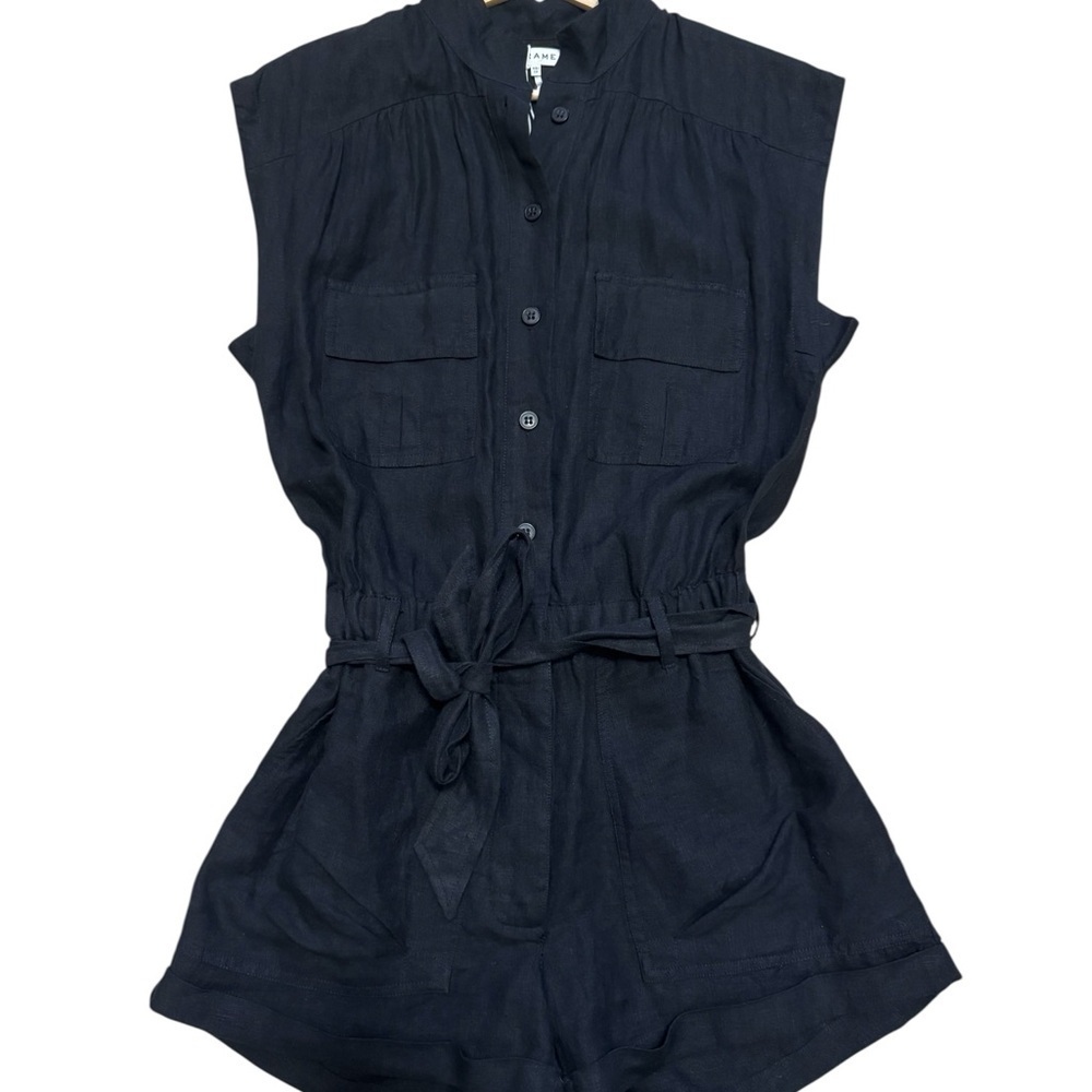 NWTs FRAME 100% Linen Button-Up Romper Size XS - Picture 2 of 9